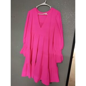 TUCKERNUCK Pomander Place Pink Cotton Poplin Kenzo Dress Size XXL Women's